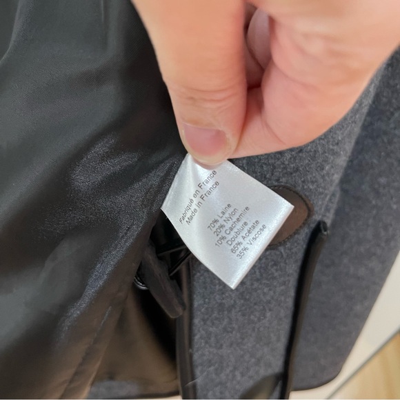 ❌SOLD❌ MUSIER Paris Samos Grey wool & cashmere Toggle Jacket - Size 38 (M) - Picture 8 of 9